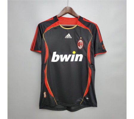 AC Milan 06/07 Third Black Soccer Jersey